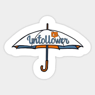 Unfollower Umbrella Sticker